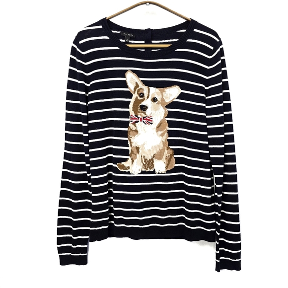 Talbots Striped Corgi Sweater Size Medium - Picture 2 of 10